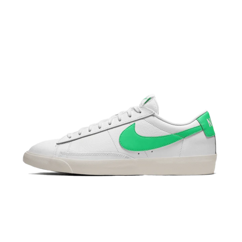 CI6377-105 Blazer Low Leather Green Spark White/Green Spark- Sail 