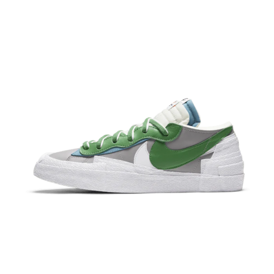 DD1877-001 Blazer Low Sacai Medium Grey Classic Green Mediumgray/Classicgreen-White