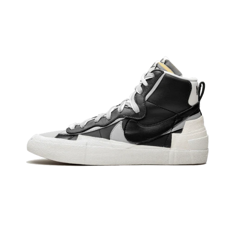 BV0072-002 Blazer Mid Sacai Black Gray Black/White-Wolf Gray-Black 