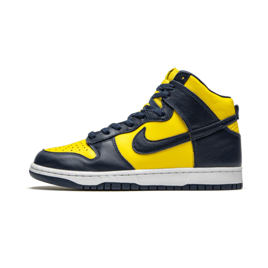 CZ8149-700 Dunk High Maize &#038; Blue (Michigan) Varsity Maize/Midnight Navy-Midnight Navy 