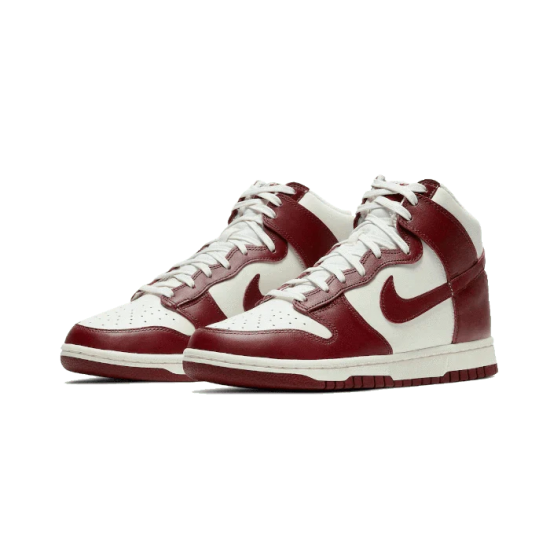 Nike Dunk High Sail Team Red 