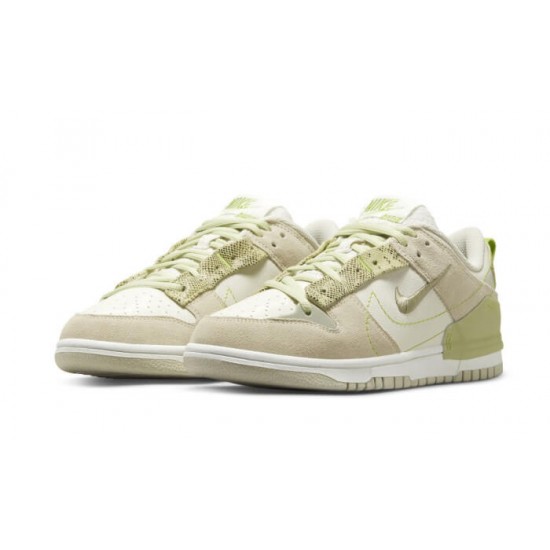 DV3206-001 Dunk Low Disrupt 2 Green Snake White/Off White/Green Snake