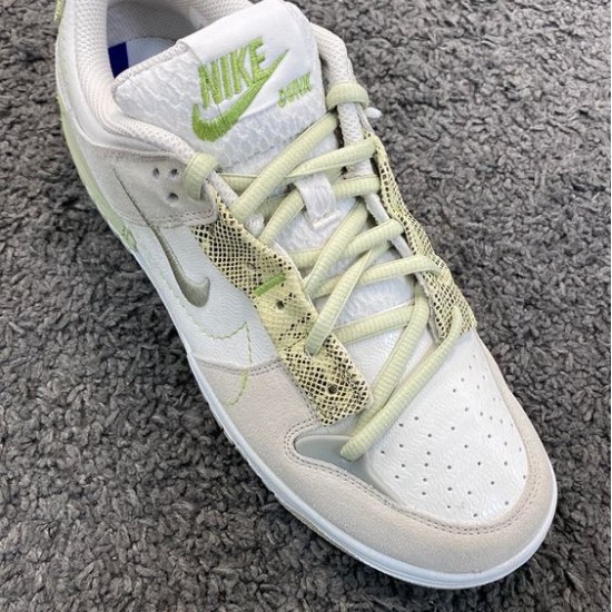 DV3206-001 Dunk Low Disrupt 2 Green Snake White/Off White/Green Snake