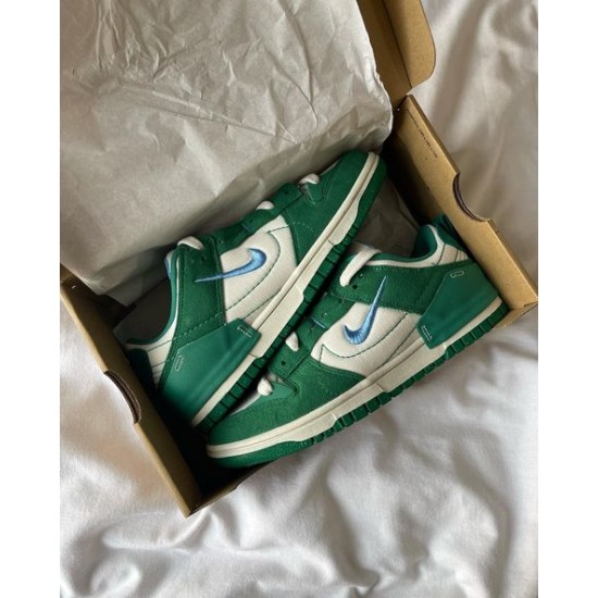 DH4402-001 Dunk Low Disrupt 2 Malachite Phantom/University Blue-Malachite