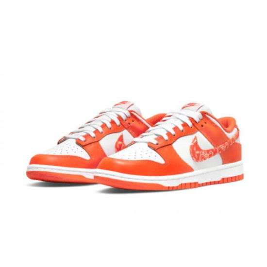 DH4401-103 Dunk Low Essential Paisley Pack Orange White/Orange-White