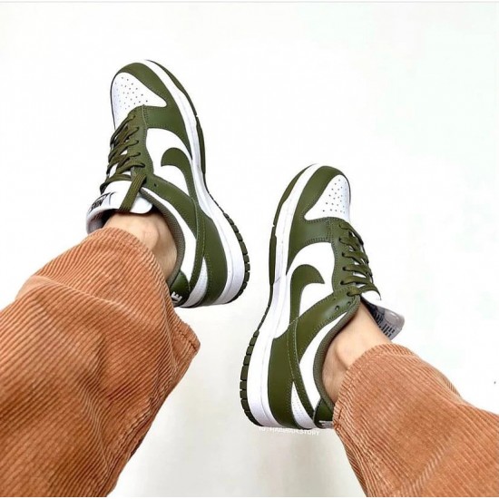 DD1503-120 Dunk Low Medium Olive White/Medium Olive-White