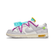 DM1602-100 Dunk Low Off-White Lot 21 White/Neutral Gray-Yellow Strike- Fuchsia