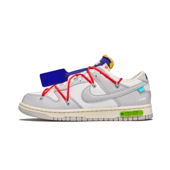 DM1602-126 Dunk Low Off-White Lot 23 White/Neutral Gray/Volt Red