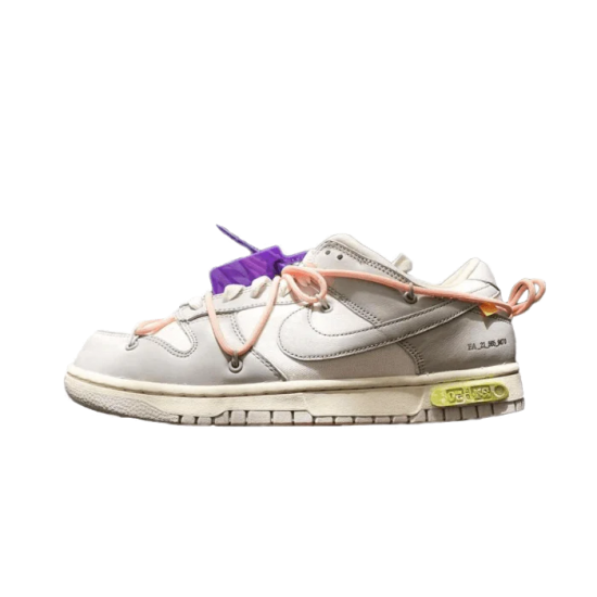 DM1602-119 Dunk Low Off-White Lot 24 White/Neutral Gray-Yellow-Soft Pink