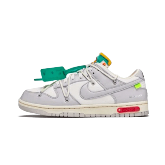 DM1602-121 Dunk Low Off-White Lot 25 White/Neutralgray-Teamred-Lightgray