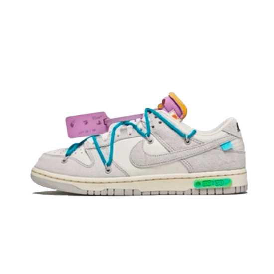 DJ0950-107 Dunk Low Off-White Lot 36 White/Neutral Gray-Green Glow-Fresh Water