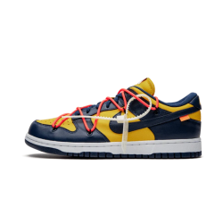 CT0856-700 Dunk Low Off-White Michigan Midnight Navy/Varsity Maize