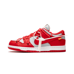 CT0856-600 Dunk Low Off-White University Red White/University Red-White