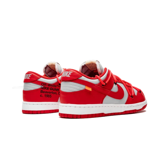 CT0856-600 Dunk Low Off-White University Red White/University Red-White