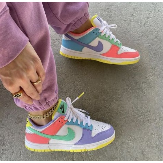 DD1872-100 Dunk Low Se Easter White/Green Glow/Sunset Pulse