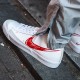 CW7580-100 Mid Sketch Red Swoosh Blazer White/Red 