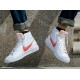 CW7580-100 Mid Sketch Red Swoosh Blazer White/Red 