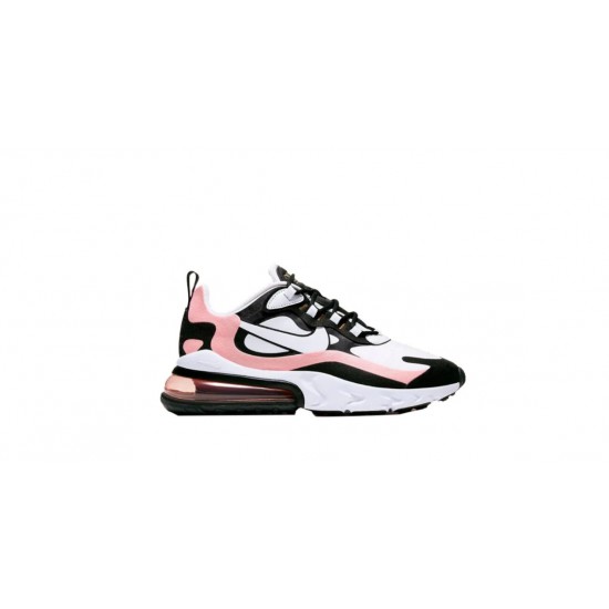 AT6174-005 Nike Air Max 270 React Bleached Coral Black Black/White-Bleached Coral-Metallic Gold