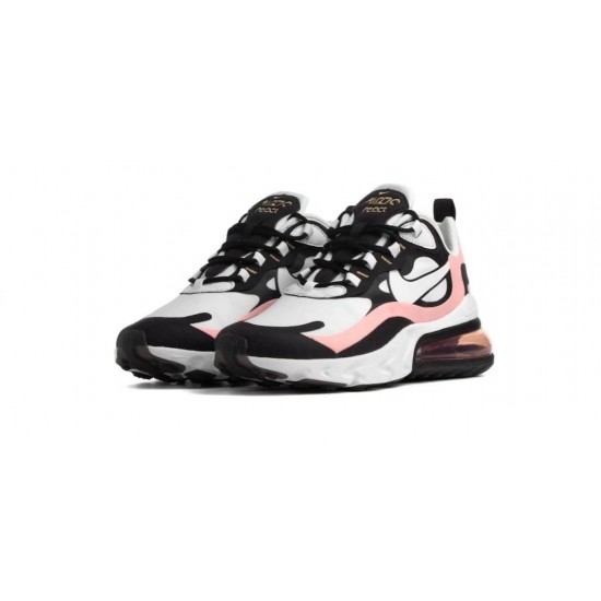 AT6174-005 Nike Air Max 270 React Bleached Coral Black Black/White-Bleached Coral-Metallic Gold